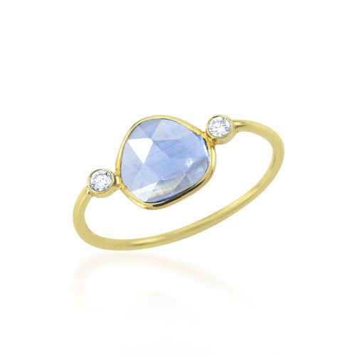 Blue Sapphire Ring in 18kt Gold