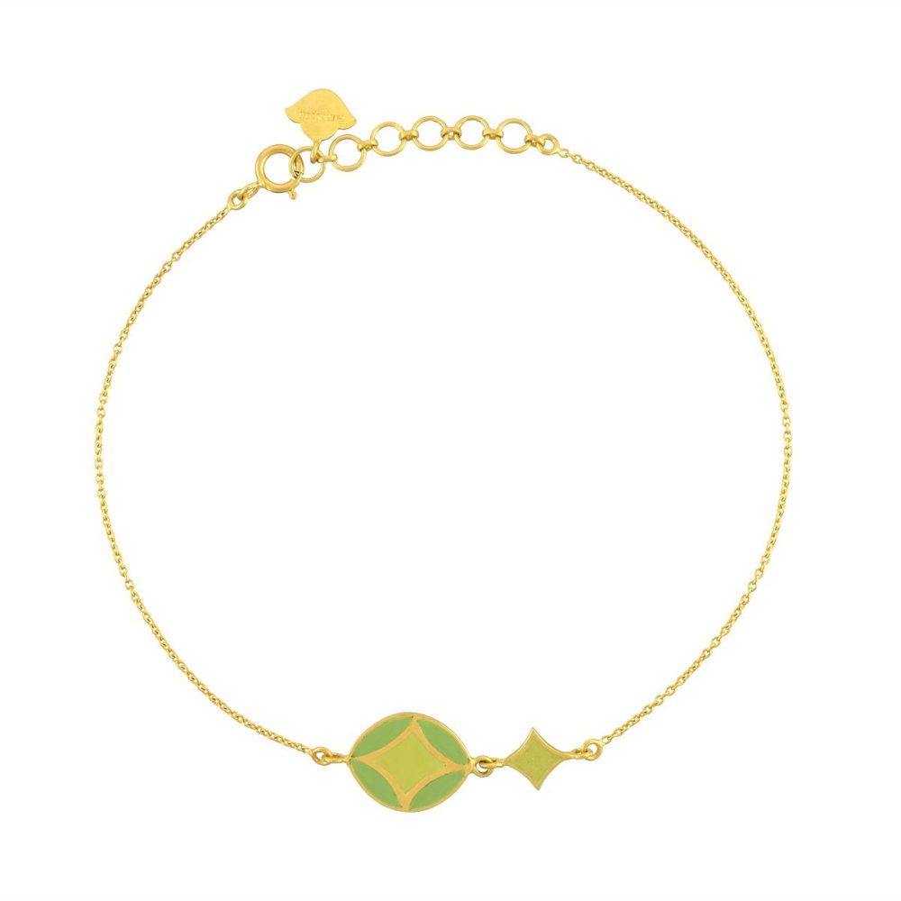 Green Enamel Bracelet Crafted In 18Kt Gold Legend Amrapali