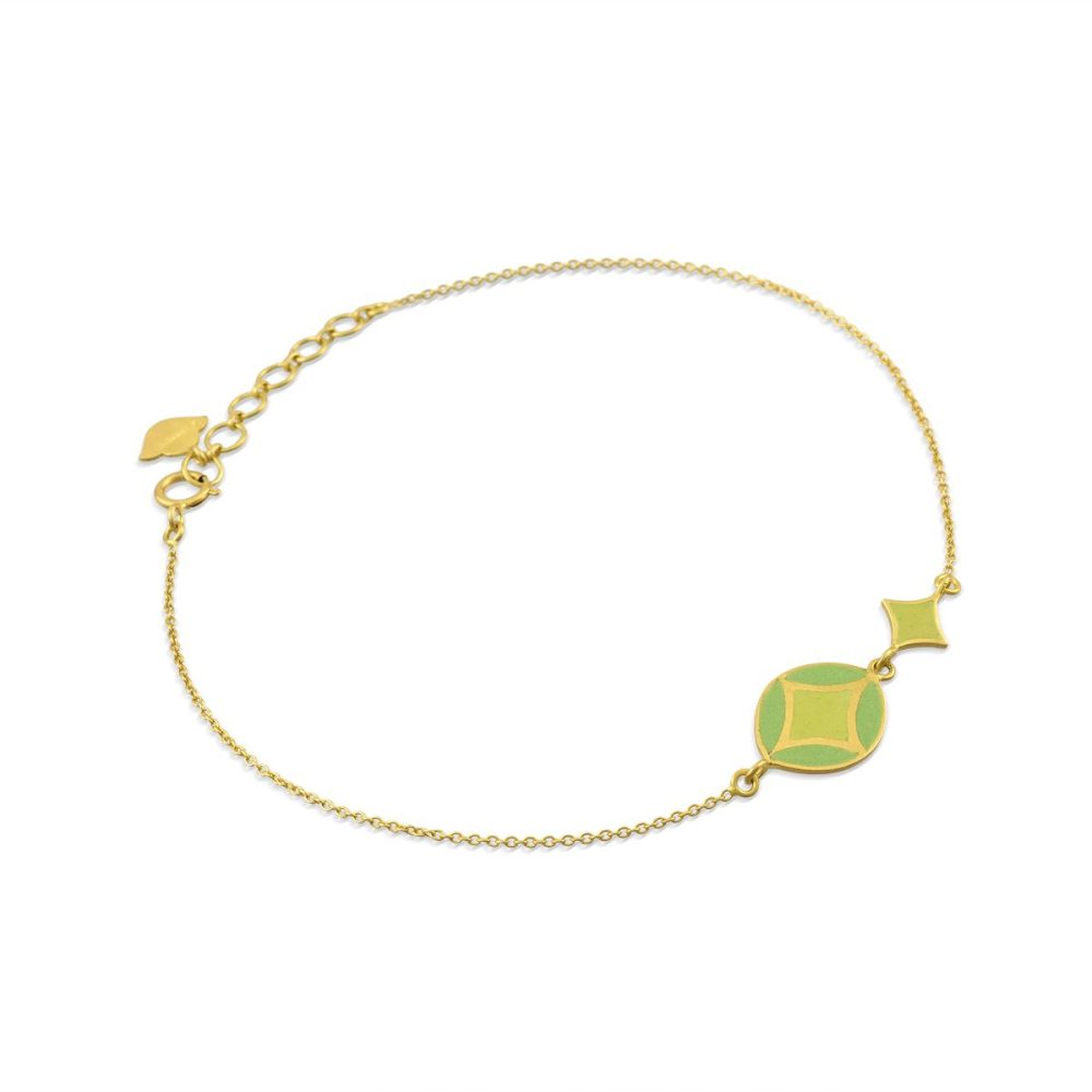 Green Enamel Bracelet Crafted In 18Kt Gold Legend Amrapali