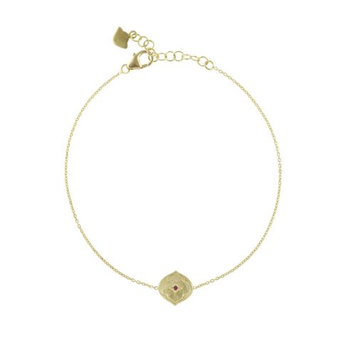 Ruby Studded Bracelet in 18KT Gold