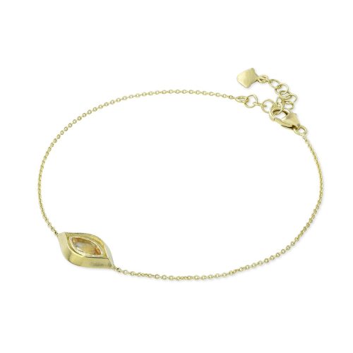 Evil Eye String Bracelet In 18Kt Gold