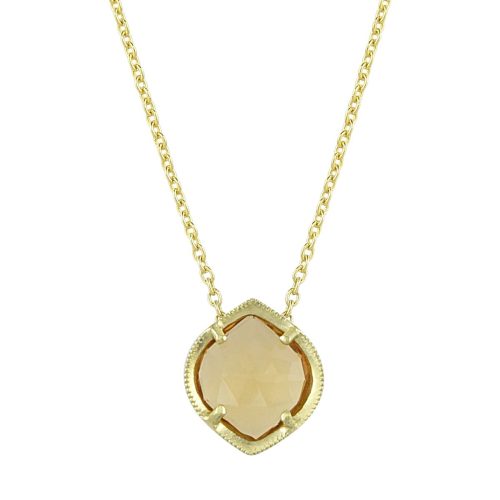 Citrine Pendant Necklace in 18KT Gold