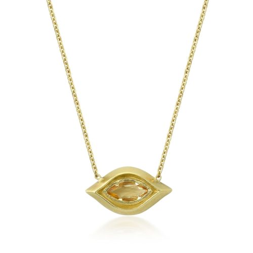 Evil Eye Chain Necklace In 18Kt Gold