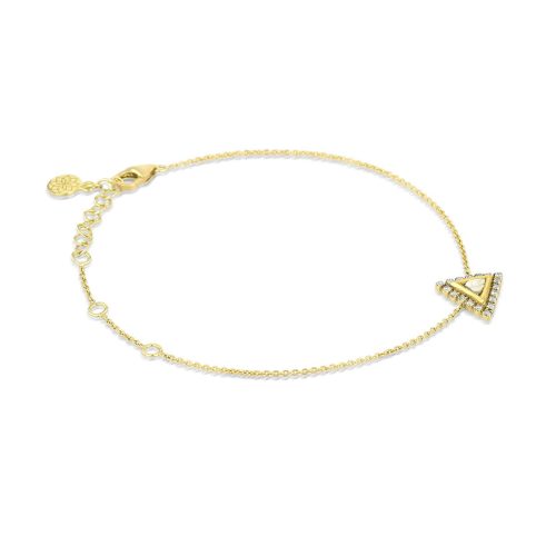 Diamond Jadau Trine Bracelet In 18Kt Gold