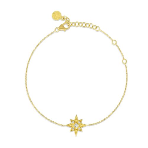 Full Cut Diamond Star Bracelet In 18Kt Gold