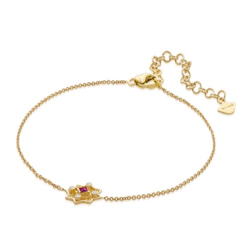Ruby And Diamond Bracelet In 18Kt Gold