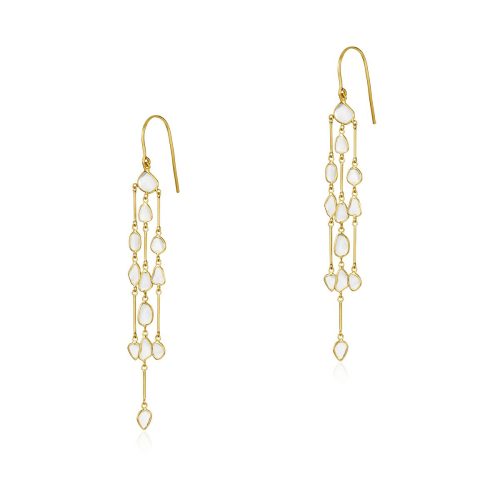 Polki Diamond dangle earring in 18Kt Gold