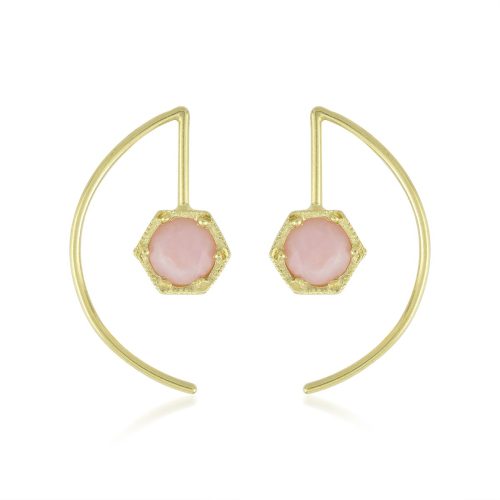 Opal Studded Earring In 18Kt  Gold