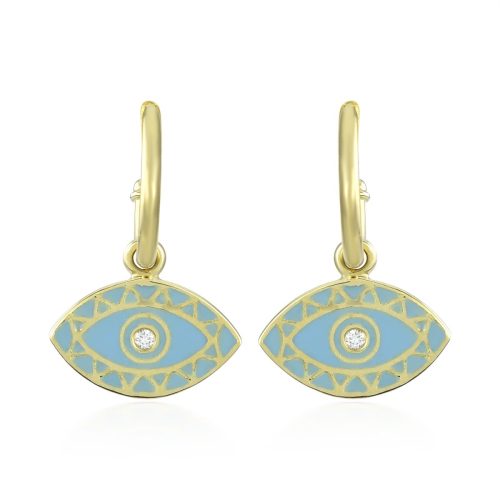Evil Eye Earring In 18Kt Gold