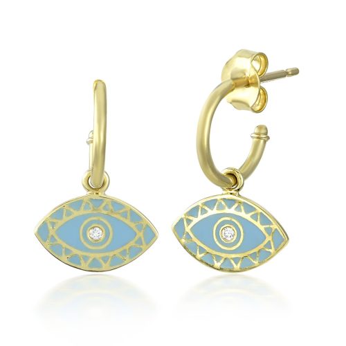 Evil Eye Earring In 18Kt Gold