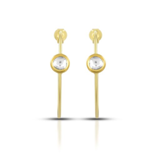 Diamond Jadau Hoops In 18Kt Gold