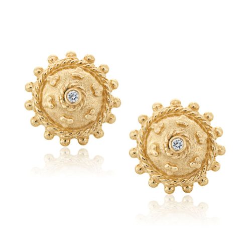 Diamond Ear Stud In 18Kt Gold