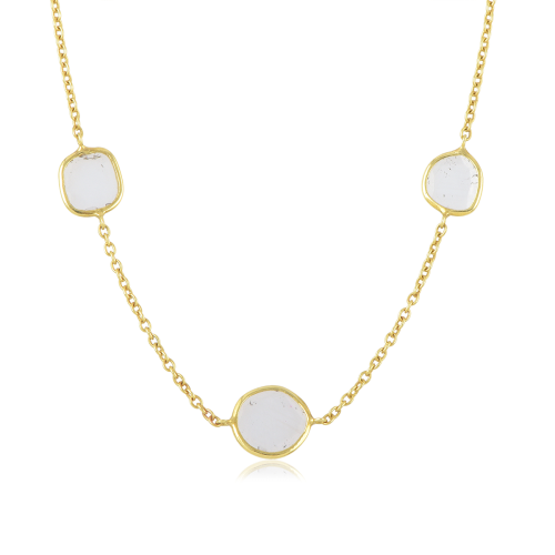 Polki Diamond chain necklace in 18Kt Gold