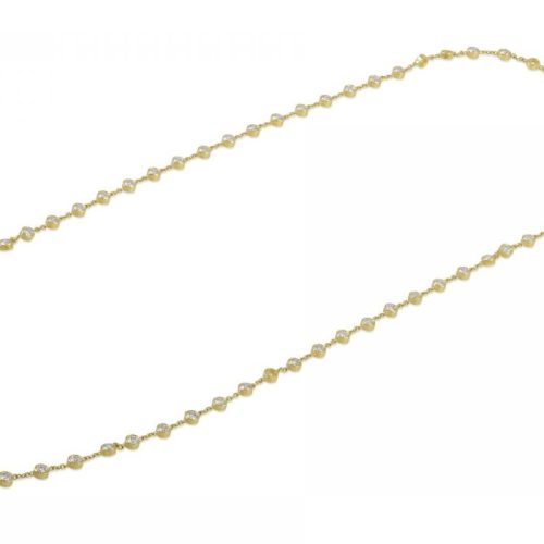 Diamond Studded Chain In 18Kt Gold.