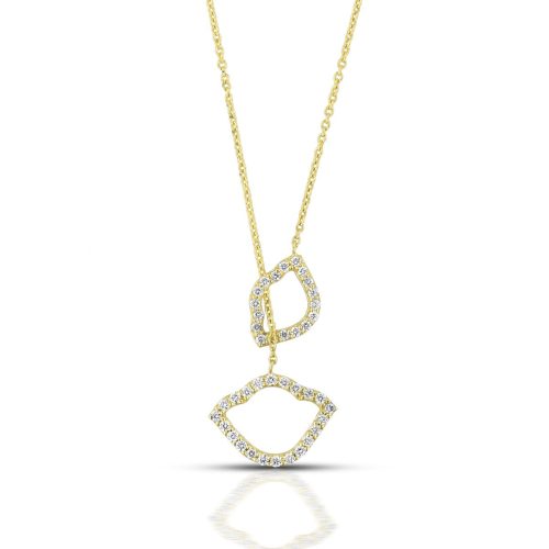 Lotus Diamond Necklace In 18Kt Gold