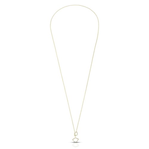 Lotus Diamond Necklace In 18Kt Gold