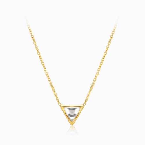 Diamond Jadau Trine Necklace In 18Kt Gold
