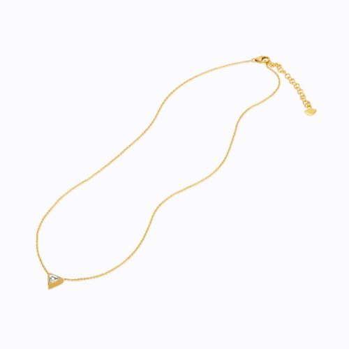 Diamond Jadau Trine Necklace In 18Kt Gold
