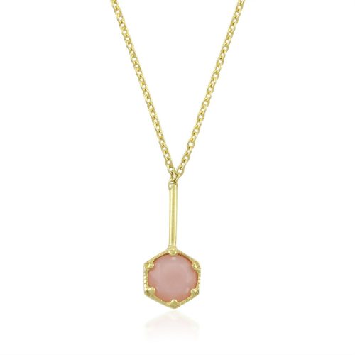 Opal Pendant Chain Necklace In 18Kt Gold