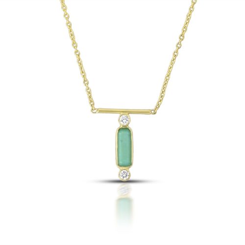 Turquoise And Diamond Necklace In 18Kt Gold