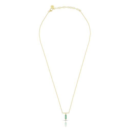 Turquoise And Diamond Necklace In 18Kt Gold