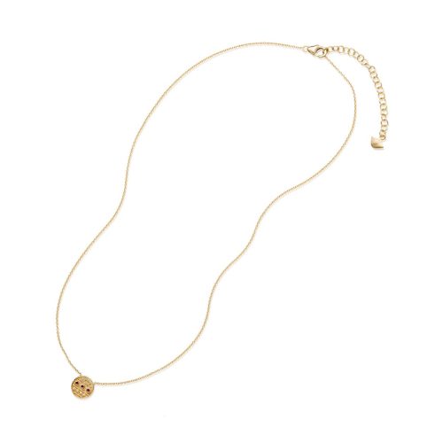 Ruby Round Pendant Necklace In 18Kt Gold