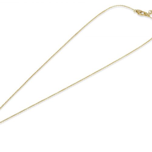 Stone Studded Half Moon Chain Necklace In 18Kt Gold