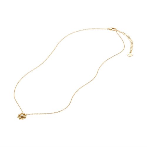 Crescent Pendant Chain Necklace In 18Kt Gold