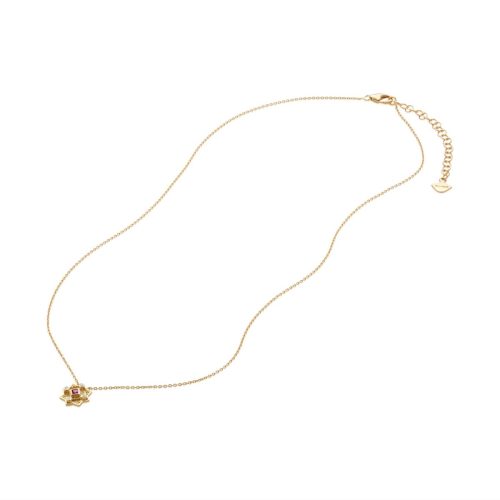 Ruby And Diamond Necklace In 18Kt Gold