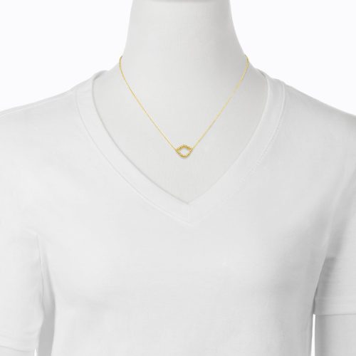 Lotus Diamond Necklace In 18Kt Gold