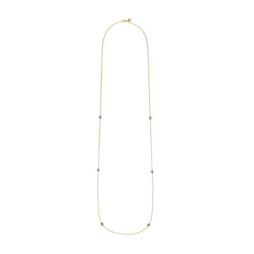 Emerald Rhombus Necklace in 18Kt Gold