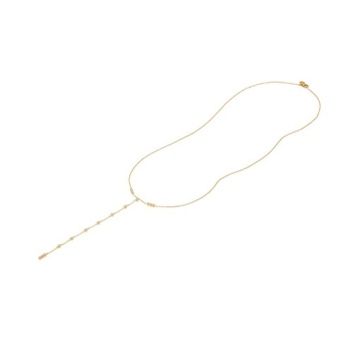 Diamond Tie Style Necklace in 18Kt Gold