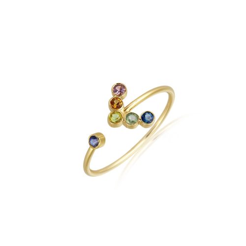 Multisapphire ring in 18kt Gold