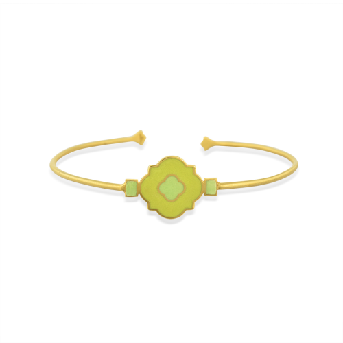 Green Enamel Bracelet In 18Kt Gold