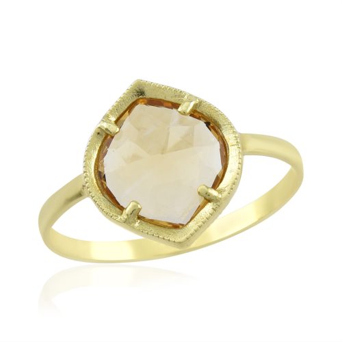 Citrine Studded Ring in 18KT Gold